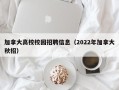 加拿大高校校园招聘信息（2022年加拿大秋招）