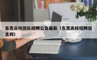 东莞高校团队招聘公告最新（东莞高校招聘信息网）