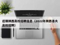 近期陕西高校招聘信息（2022年陕西各大高校招聘）