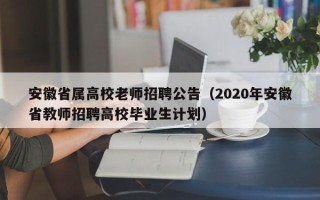 安徽省属高校老师招聘公告（2020年安徽省教师招聘高校毕业生计划）
