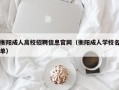 衡阳成人高校招聘信息官网（衡阳成人学校名单）