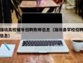 潍坊高校辅导招聘教师信息（潍坊各学校招聘信息）