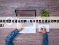高校信息化建设招聘（高校信息化建设招聘信息）