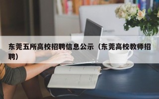 东莞五所高校招聘信息公示（东莞高校教师招聘）