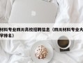 材料专业四川高校招聘信息（四川材料专业大学排名）