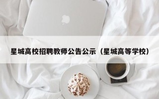 星城高校招聘教师公告公示（星城高等学校）