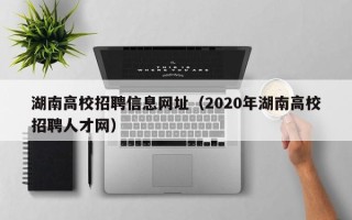 湖南高校招聘信息网址（2020年湖南高校招聘人才网）