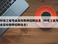环境工程专业高校教师招聘信息（环境工程专业高校教师招聘信息）