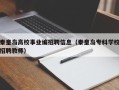 秦皇岛高校事业编招聘信息（秦皇岛专科学校招聘教师）