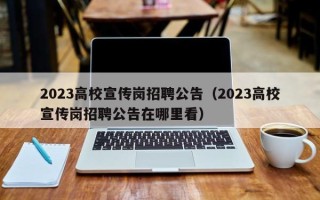 2023高校宣传岗招聘公告（2023高校宣传岗招聘公告在哪里看）