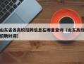 山东省各高校招聘信息在哪里查询（山东高校招聘时间）