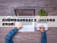 高校招聘俄语讲师信息汇总（2021年俄语老师招聘）