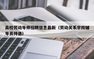高校劳动导师招聘信息最新（劳动关系学院辅导员待遇）