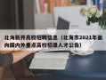 北海新开高校招聘信息（北海市2021年面向国内外重点高校招录人才公告）