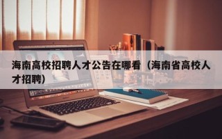 海南高校招聘人才公告在哪看（海南省高校人才招聘）