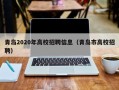 青岛2020年高校招聘信息（青岛市高校招聘）