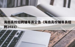 海南高校招聘辅导员公告（海南高校辅导员招聘2021）