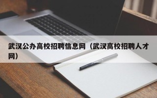 武汉公办高校招聘信息网（武汉高校招聘人才网）